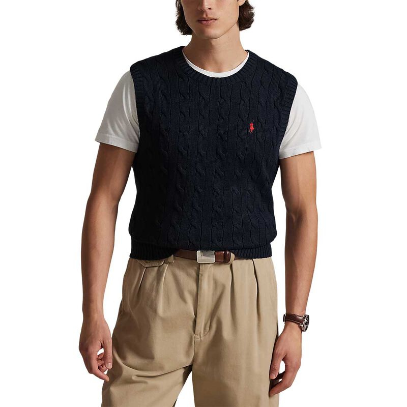 Polo Ralph Lauren Cable-Knit Cotton Sweater Vest image number 0